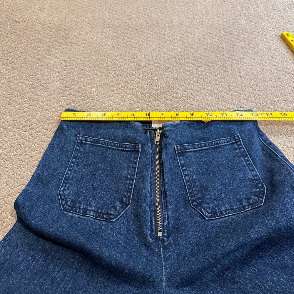 Vestique Jeans High Waist Flare Boho Festival Dark Patch Pockets LARGE #71P1355A - Picture 5 of 10
